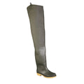 Green - Front - Dikamar Administrator Thigh Wader - Mens Boots - Plain Rubber Wellingtons