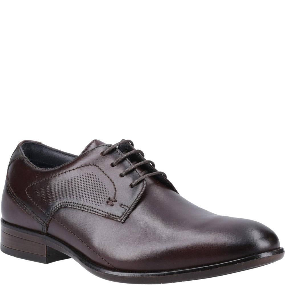 Chestnut - Back - Mens Carl Leather Derby Shoes