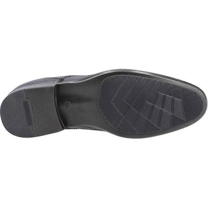 Black - Side - Mens Carl Leather Derby Shoes