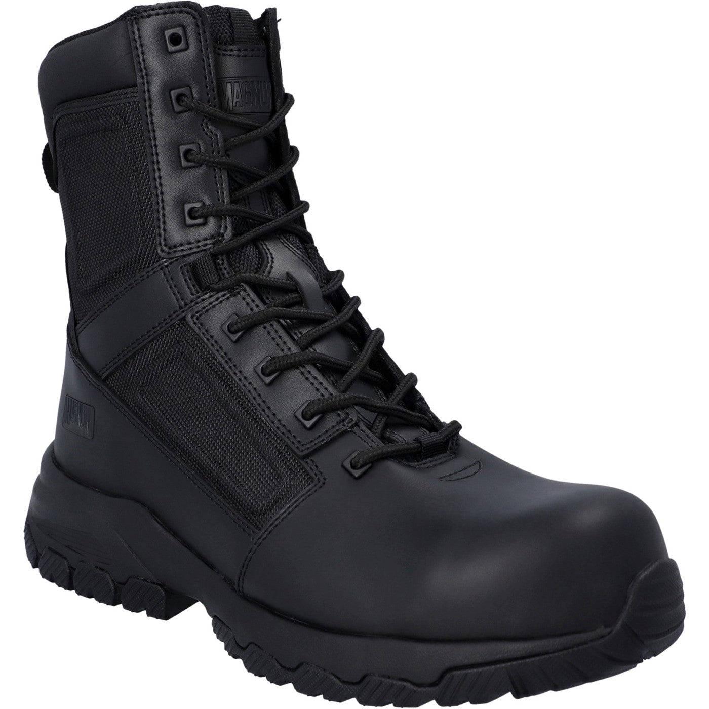 Black - Back - Magnum Unisex Adult Vanguard 8.0 Leather Safety Boots