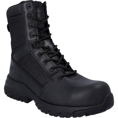 Black - Back - Magnum Unisex Adult Vanguard 8.0 Leather Safety Boots