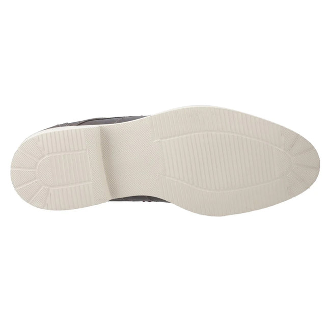 Grey - Pack Shot - POD Mens Hampton Italian Leather Oxfords