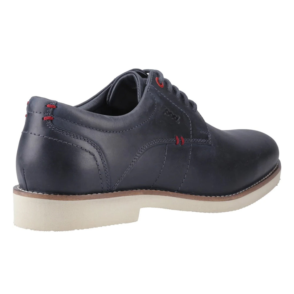 Navy - Back - POD Mens Hampton Italian Leather Oxfords