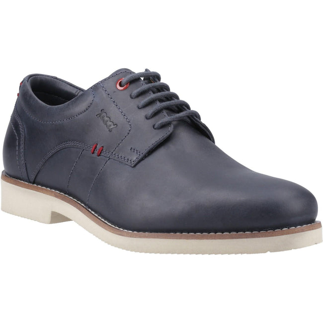 Navy - Front - POD Mens Hampton Italian Leather Oxfords