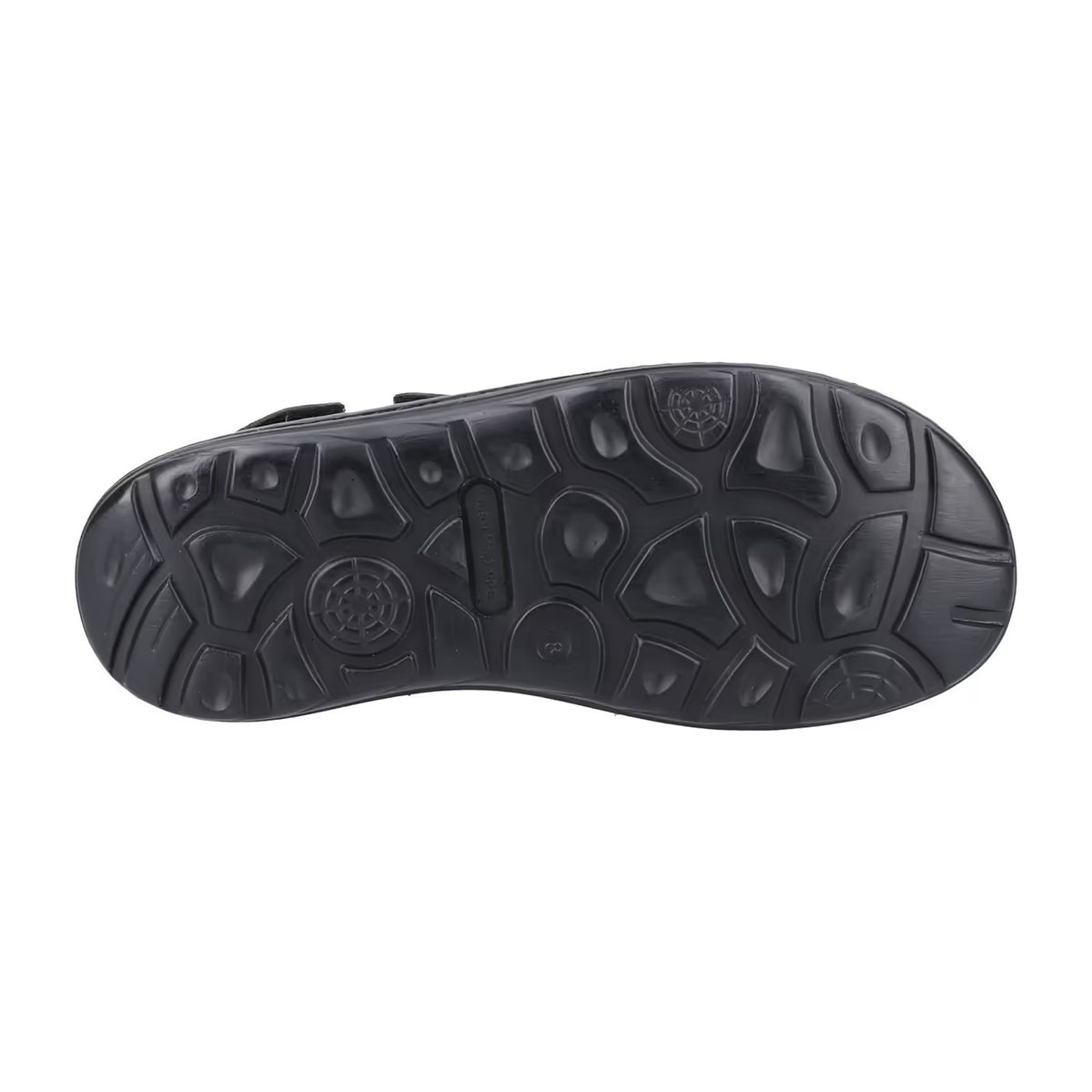 Black - Side - Hush Puppies Mens Alistair Leather Sandals