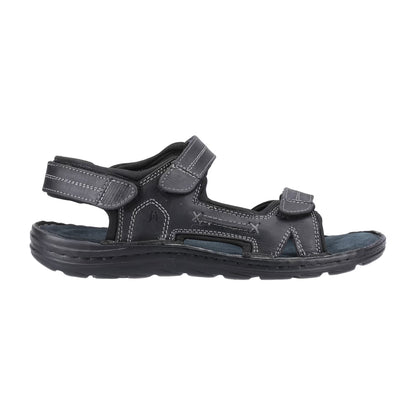 Black - Lifestyle - Hush Puppies Mens Alistair Leather Sandals