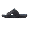 Black - Side - Hush Puppies Mens Archer Leather Mule Sandals
