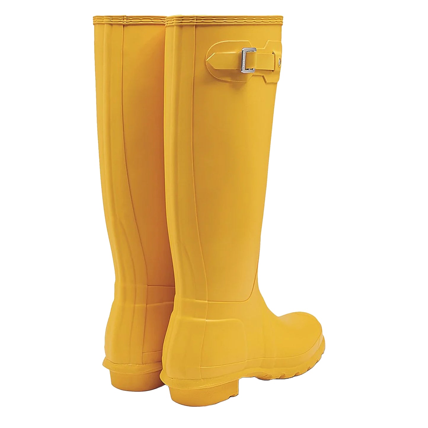 Yellow - Back - Hunter Womens-Ladies Original Tall Wellington Boots