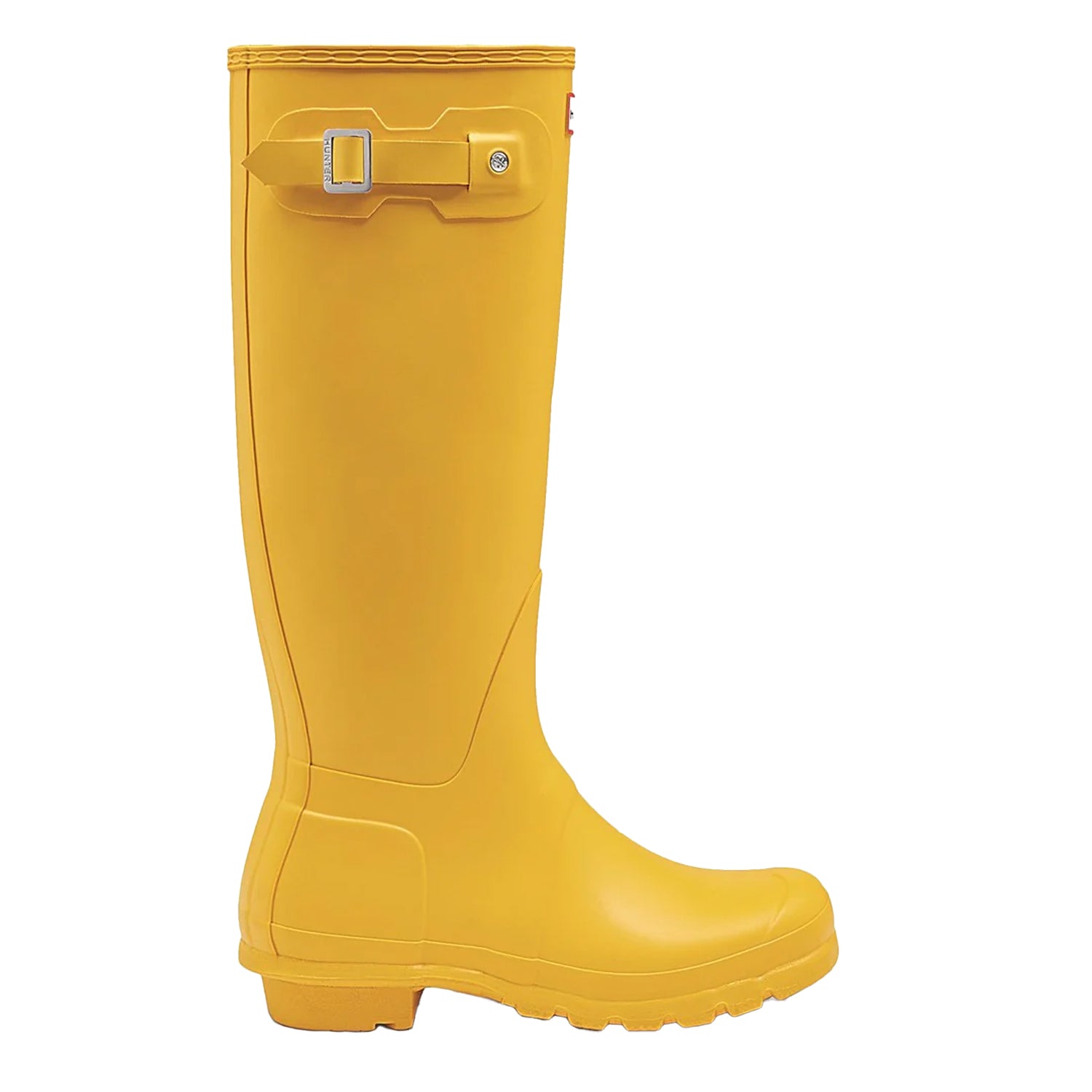 Yellow - Side - Hunter Womens-Ladies Original Tall Wellington Boots
