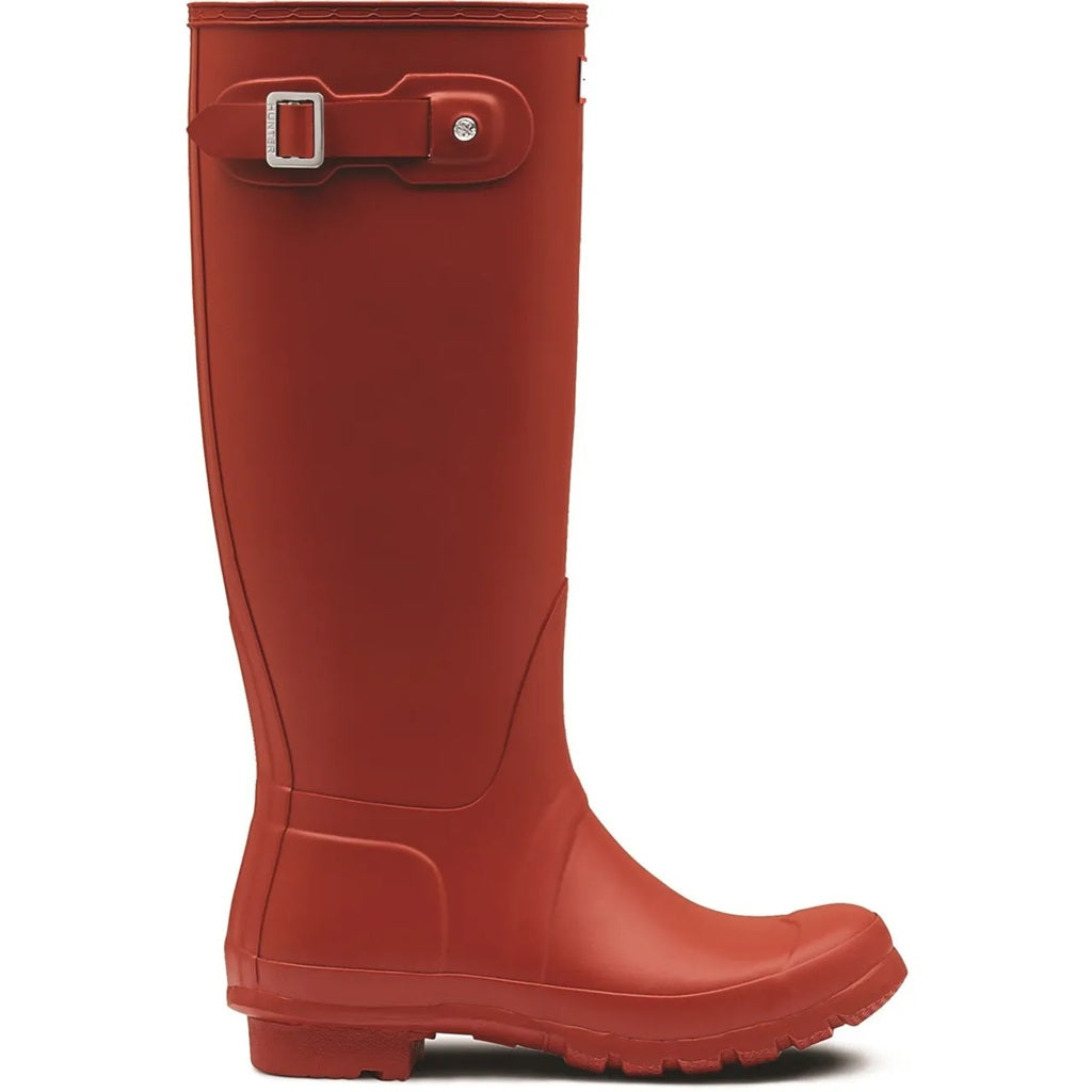 Red - Side - Hunter Womens-Ladies Original Tall Wellington Boots