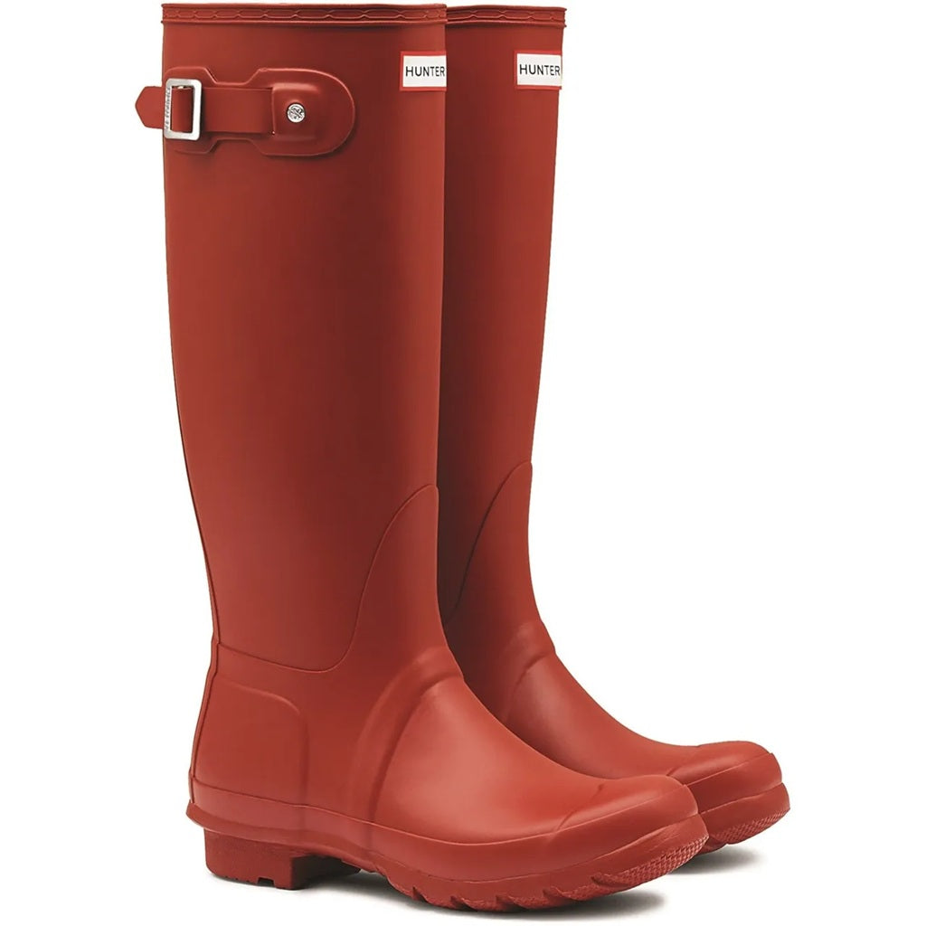 Red - Front - Hunter Womens-Ladies Original Tall Wellington Boots