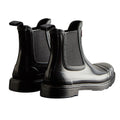 Black - Back - Hunter Womens-Ladies Commando Gloss Chelsea Boots