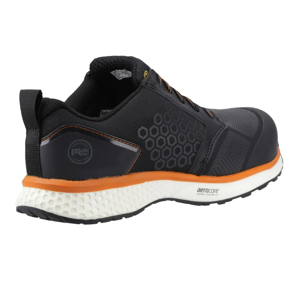 Black-Orange - Back - Timberland Pro Mens Reaxion Safety Trainers