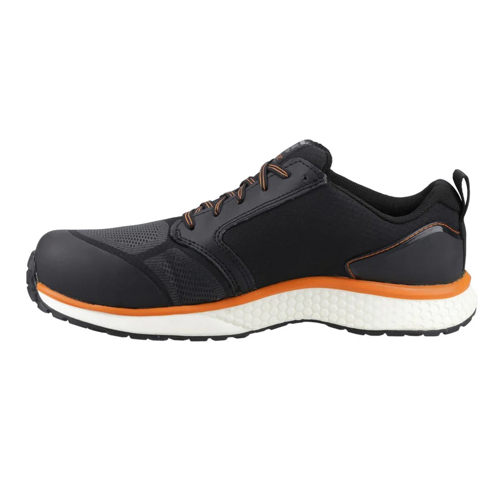 Black-Orange - Side - Timberland Pro Mens Reaxion Safety Trainers