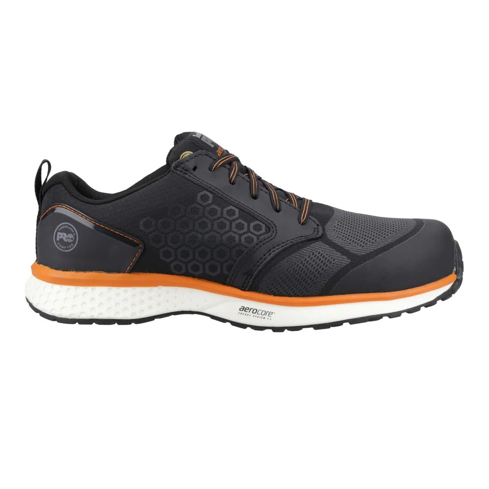 Black-Orange - Lifestyle - Timberland Pro Mens Reaxion Safety Trainers
