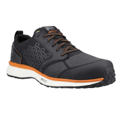 Black-Orange - Front - Timberland Pro Mens Reaxion Safety Trainers