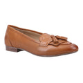 Tan - Front - Hush Puppies Womens-Ladies Marissa Leather Tassel Loafers