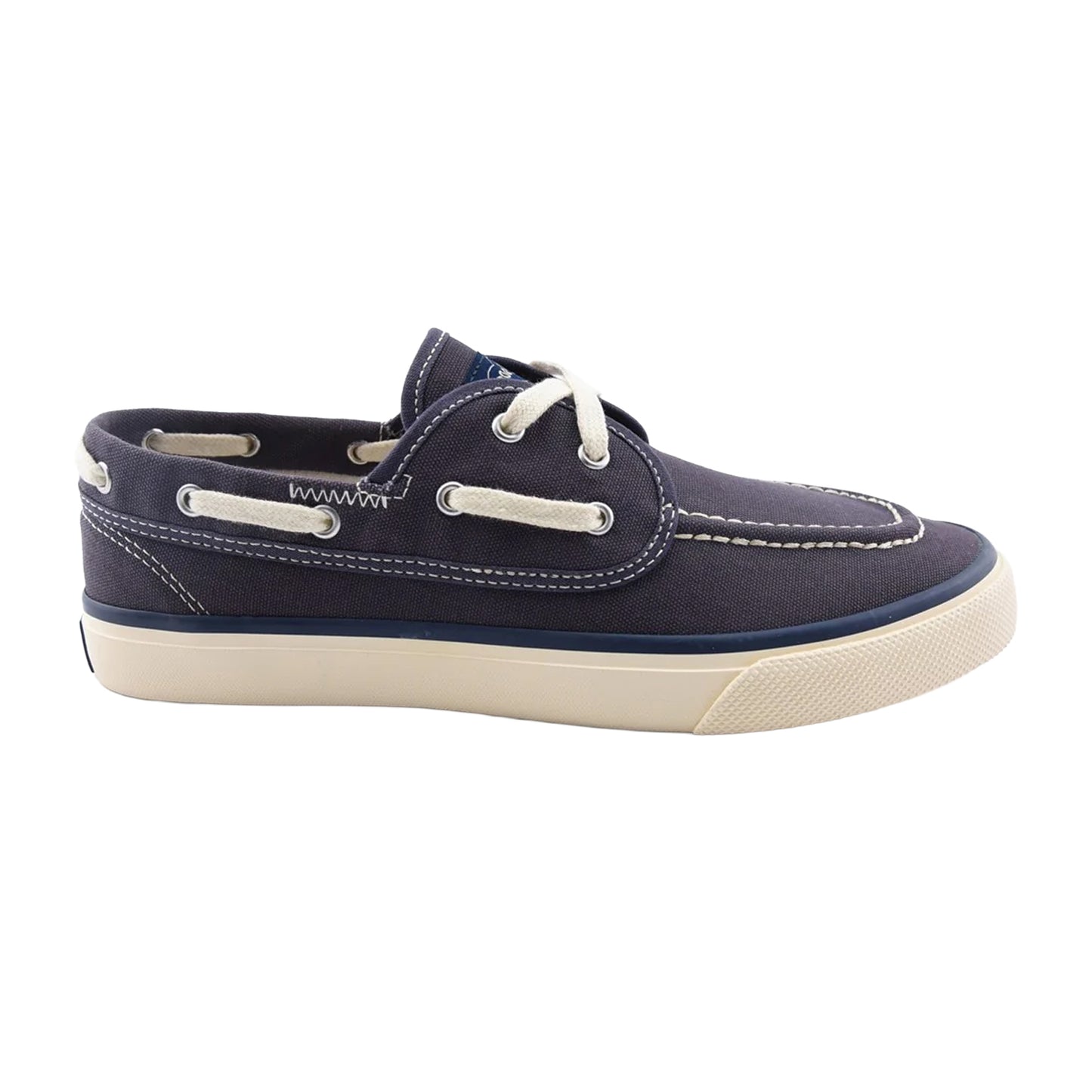 Navy - Side - Sperry Mens Seamate Boat Shoes
