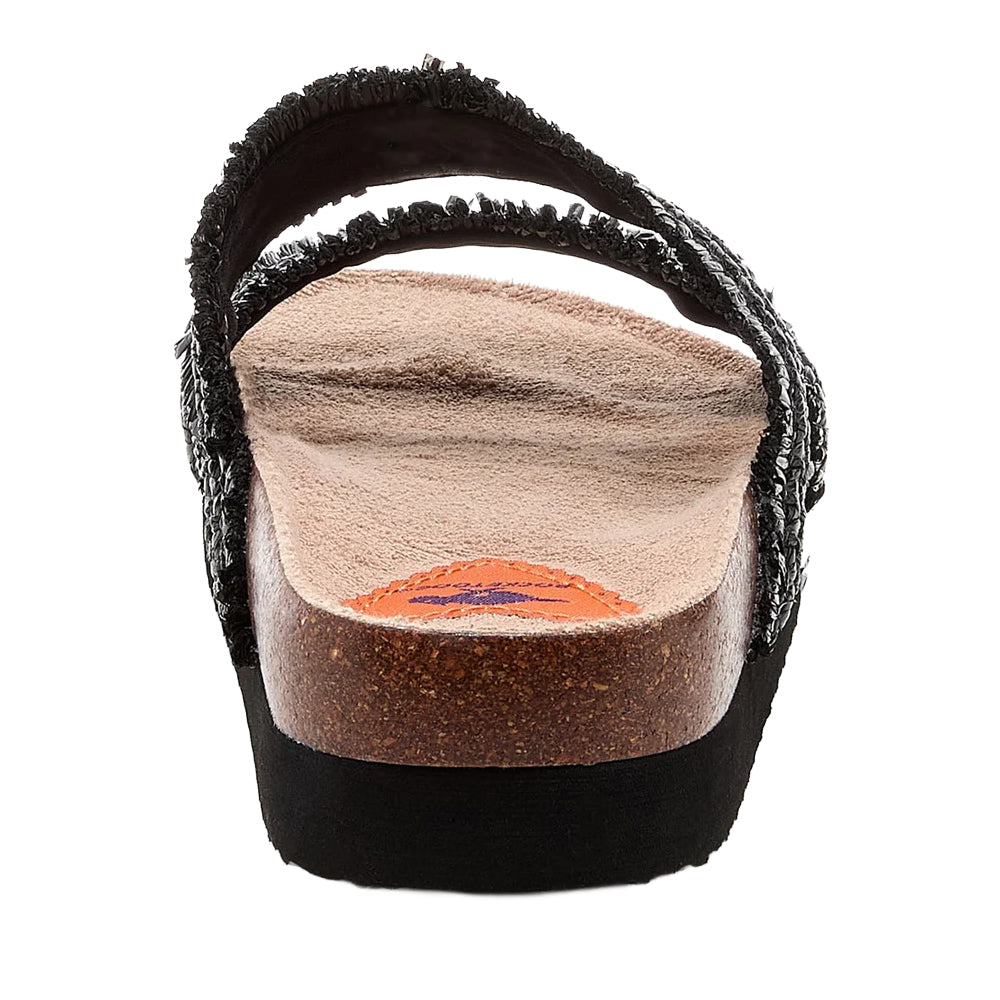 Black - Back - Rocket Dog Womens-Ladies Aruba Raffia Flip Flops
