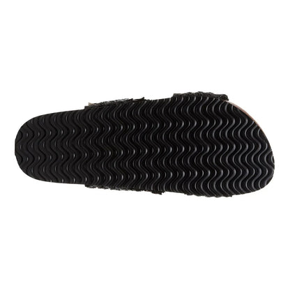 Black - Close up - Rocket Dog Womens-Ladies Aruba Raffia Flip Flops