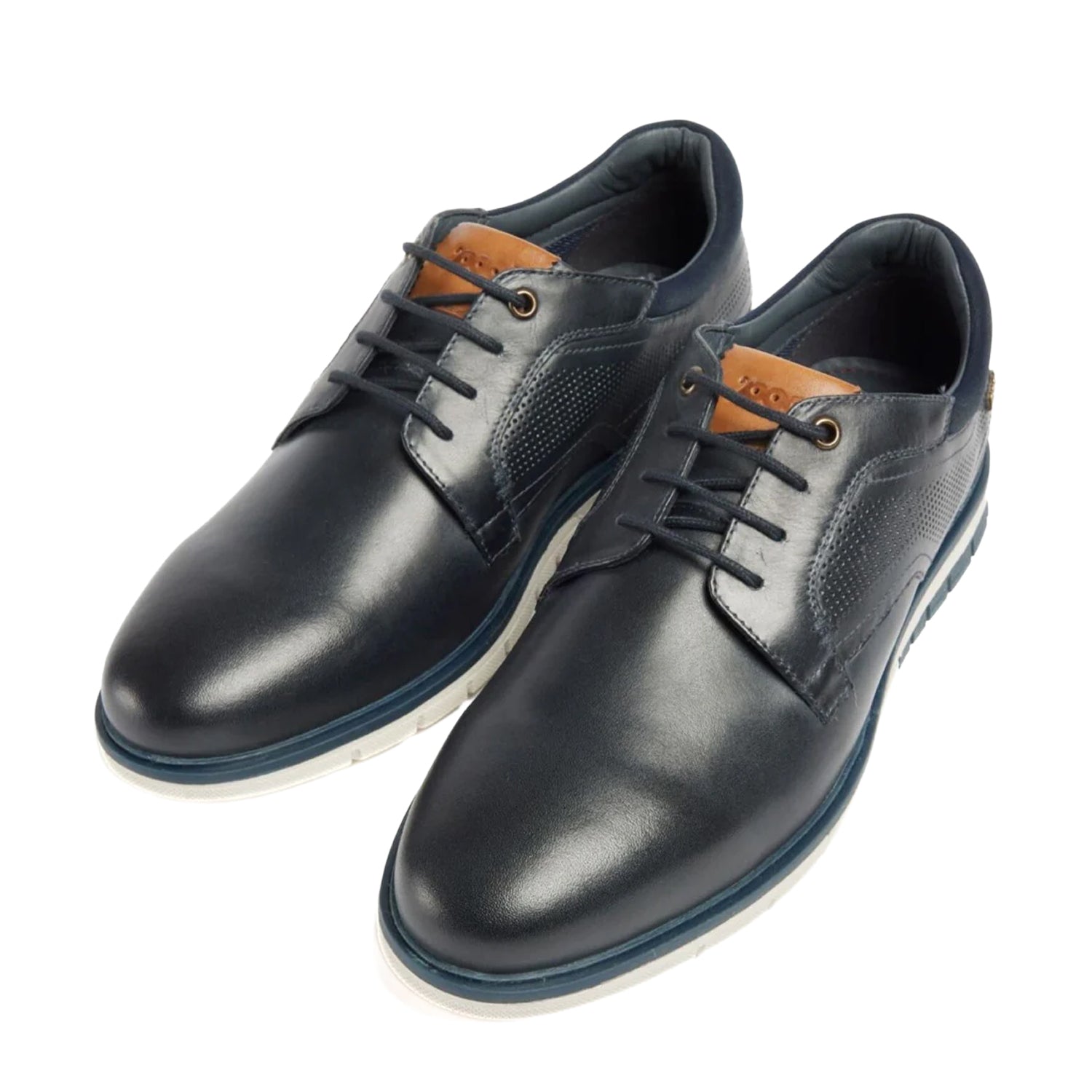 Navy - Lifestyle - POD Mens Merlin Leather Casual Shoes