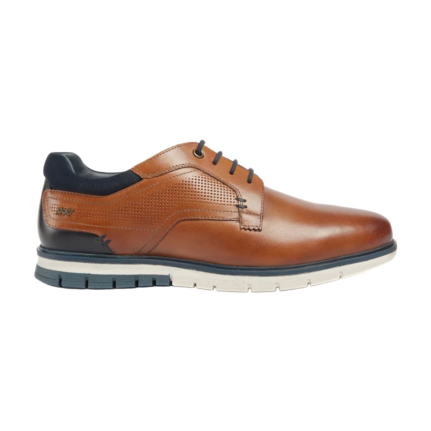 Tan - Side - POD Mens Merlin Leather Casual Shoes