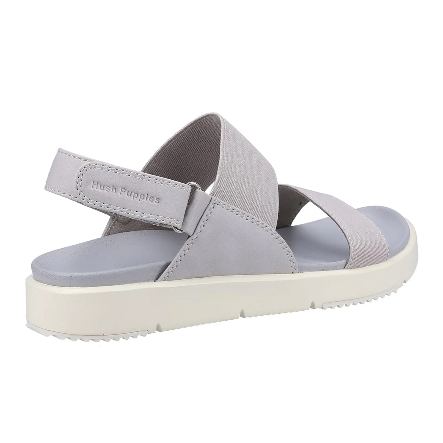 Grey - Back - Hush Puppies Womens-Ladies Sandals