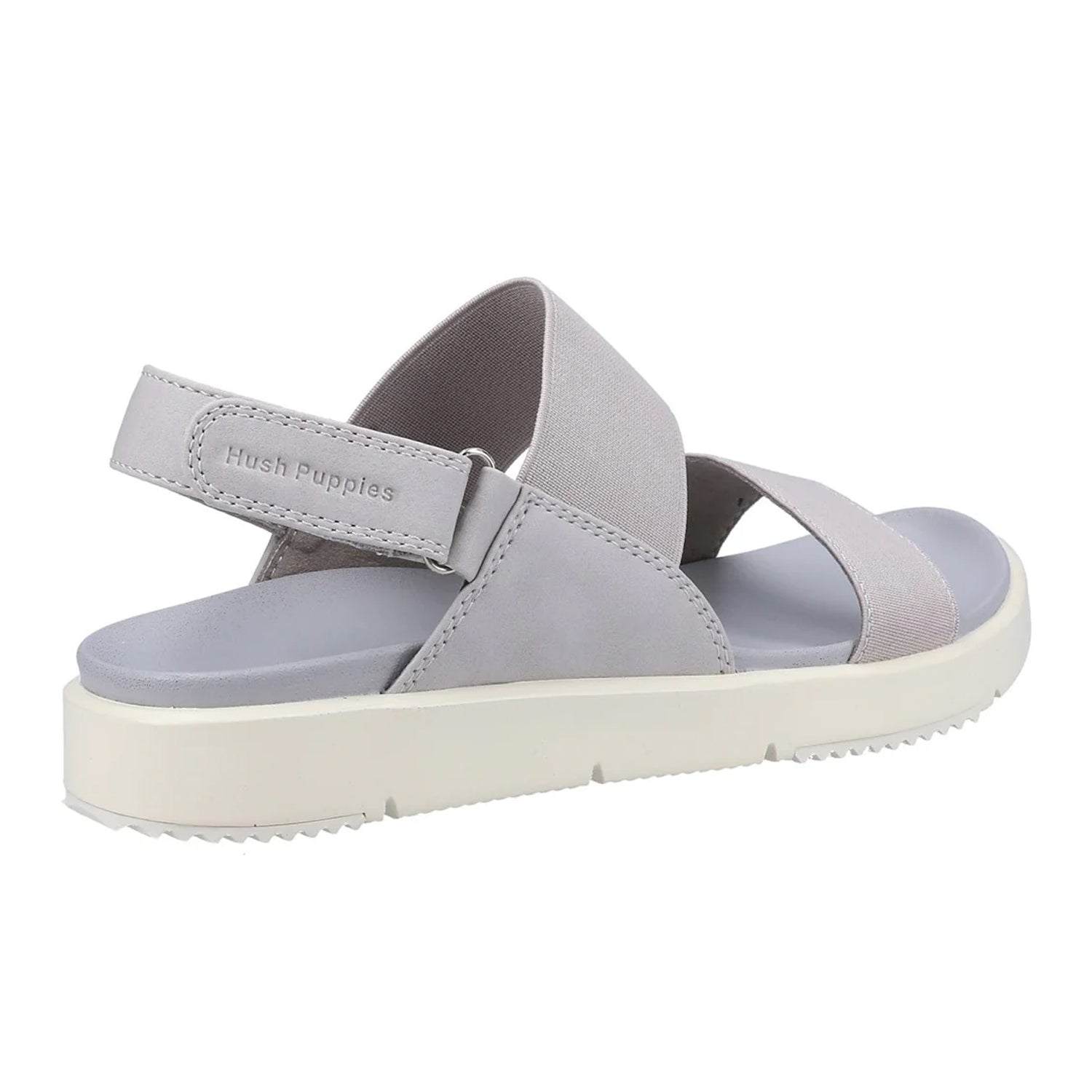Grey - Back - Hush Puppies Womens-Ladies Sandals