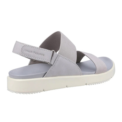 Grey - Back - Hush Puppies Womens-Ladies Sandals