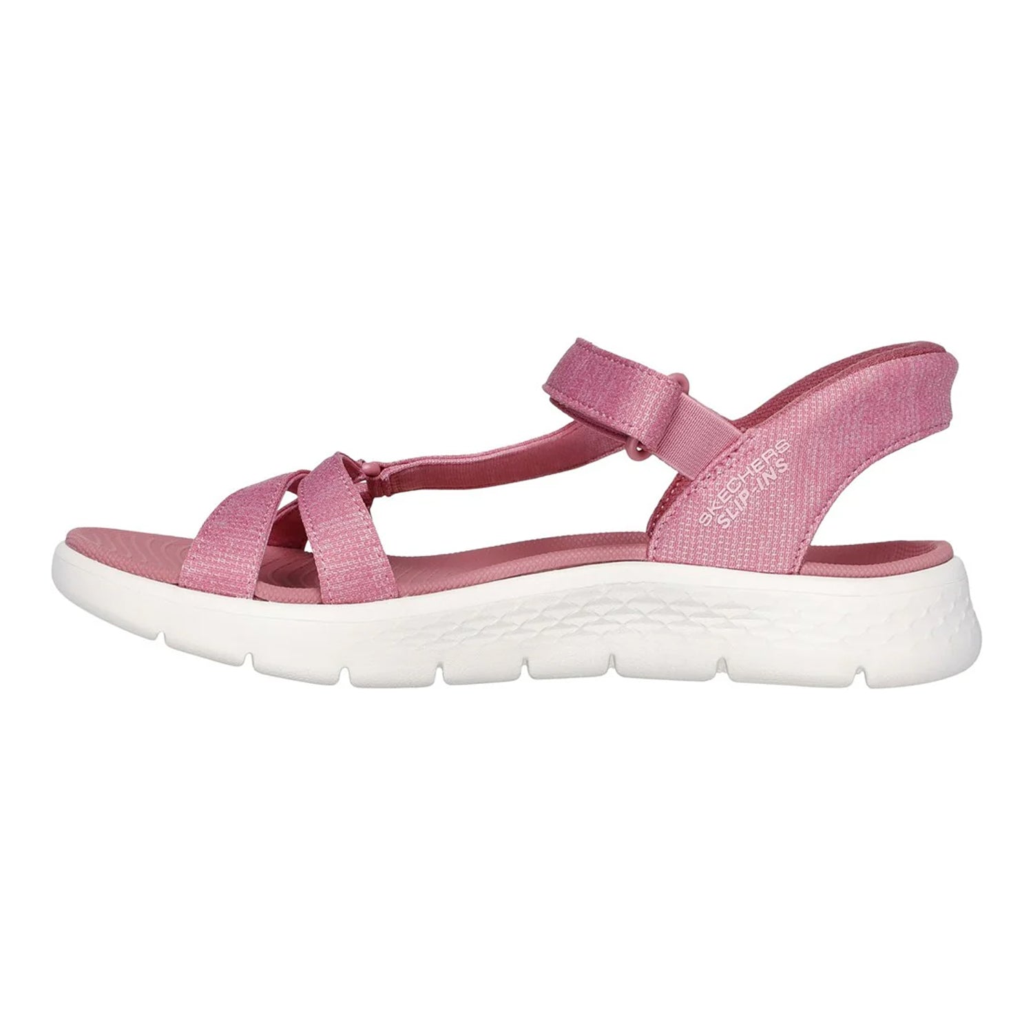 Mauve - Back - Skechers Womens-Ladies GO WALK Flex Illuminate Sandals