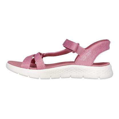 Mauve - Back - Skechers Womens-Ladies GO WALK Flex Illuminate Sandals