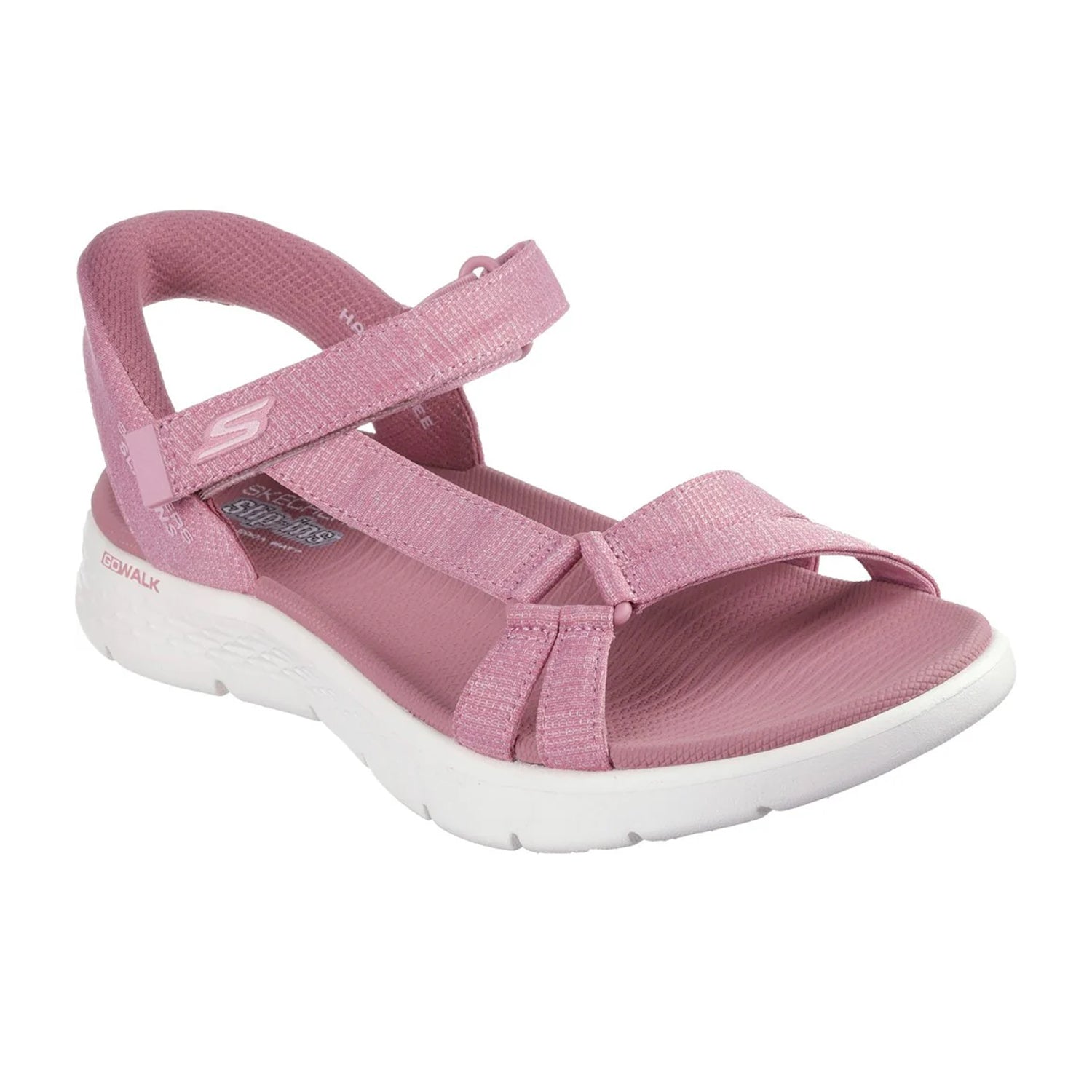 Mauve - Front - Skechers Womens-Ladies GO WALK Flex Illuminate Sandals