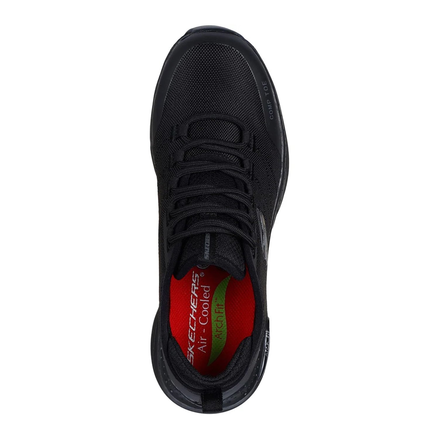 Black - Lifestyle - Skechers Womens-Ladies SR Ebinal Arch Fit Safety Trainers