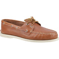 Tan - Front - Sperry Mens Authentic Original Leather 2 Eyelet Boat Shoes