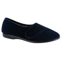 Navy - Front - GBS Womens-Ladies Audrey Touch Fasten Slippers
