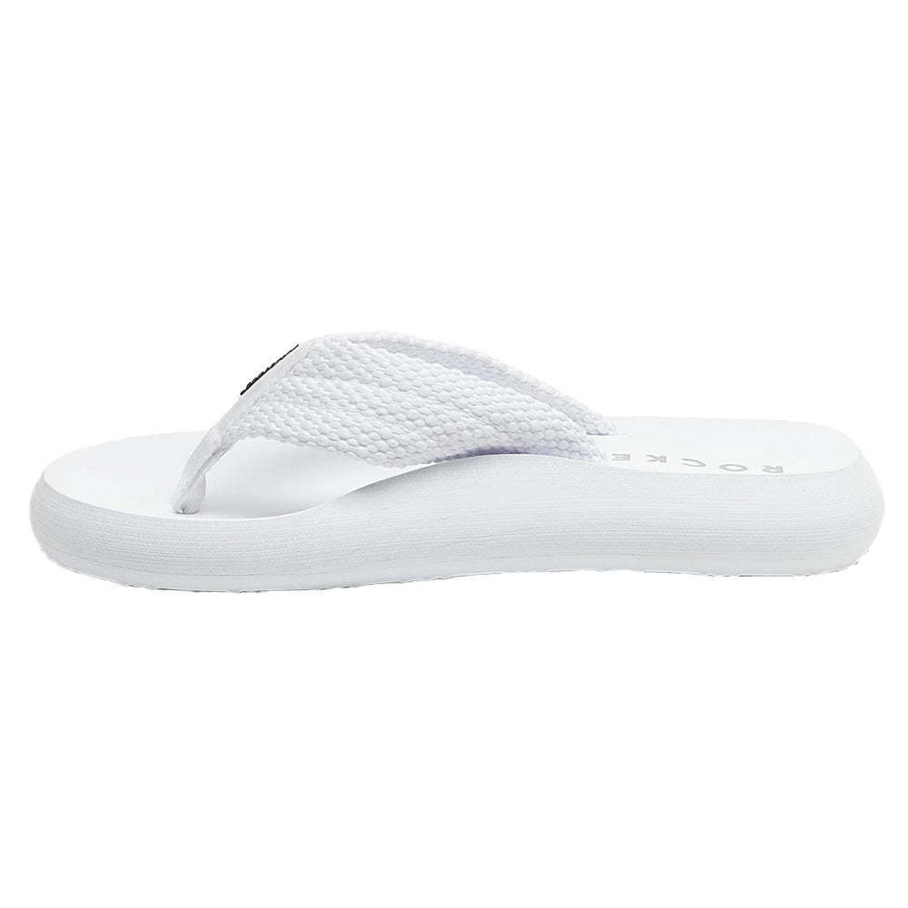White - Side - Rocket Dog Womens-Ladies Sunset Webbing Flip Flops