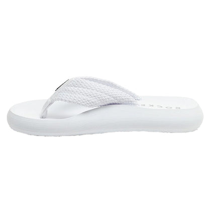 White - Side - Rocket Dog Womens-Ladies Sunset Webbing Flip Flops
