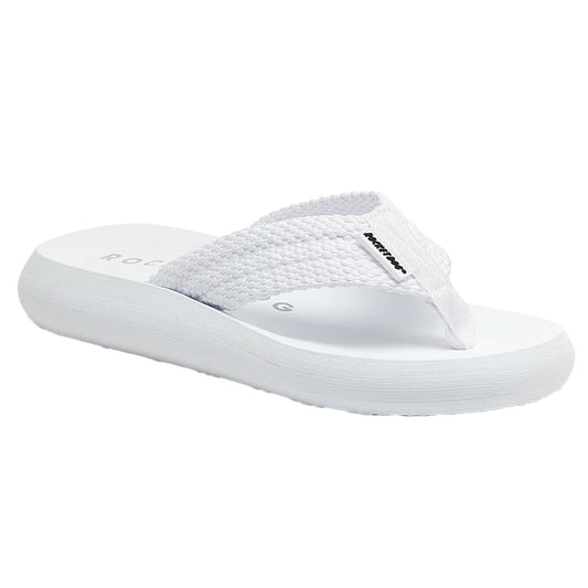 White - Front - Rocket Dog Womens-Ladies Sunset Webbing Flip Flops