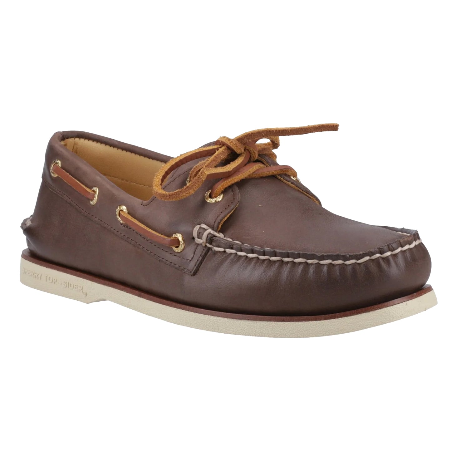Brown - Front - Sperry Mens Authentic Gold Cup Leather Boat Shoes