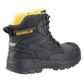 Black-Yellow - Back - Caterpillar Mens Striver Leather Safety Boots