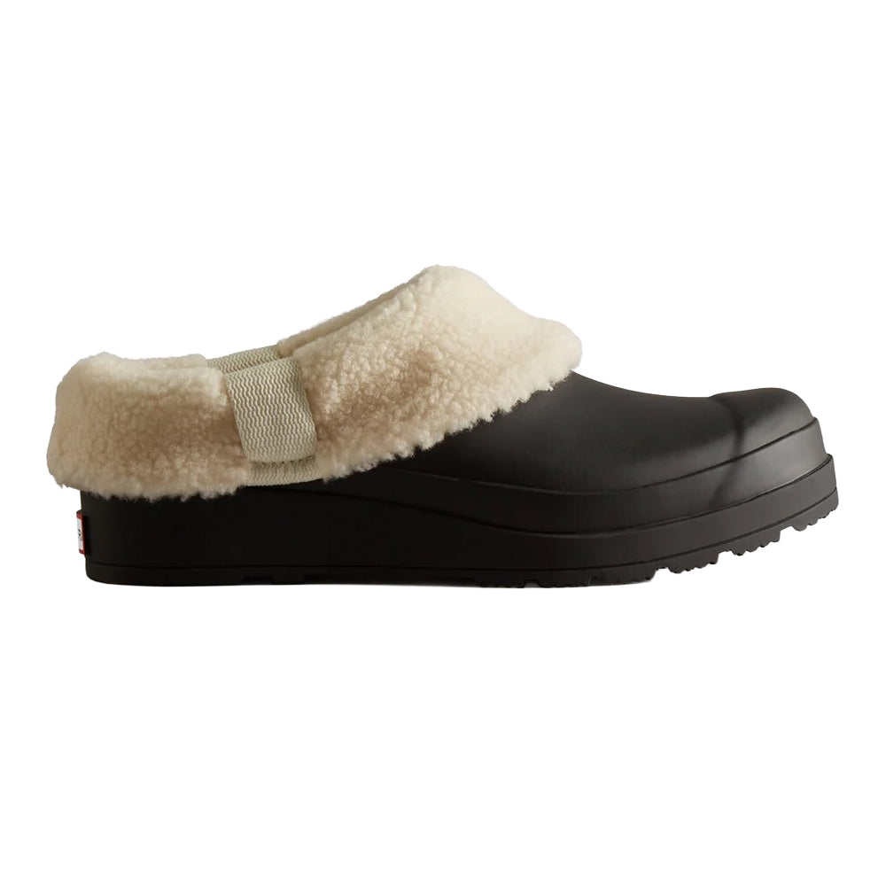 Black - Side - Hunter Womens-Ladies Play Insulated Clogs