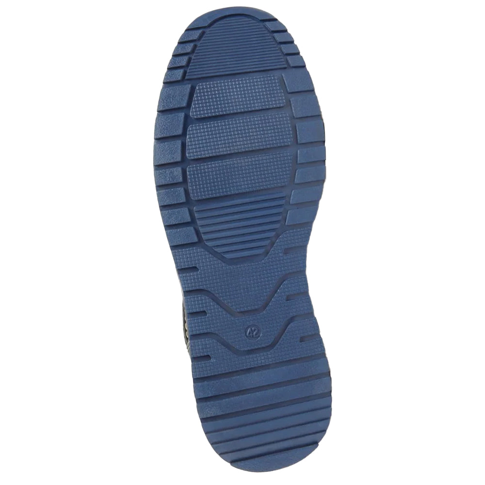 Navy - Back - POD Mens Sean Italian Leather Boat Shoes