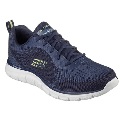 Navy-Lime - Front - Skechers Mens Track Glendor Trainers
