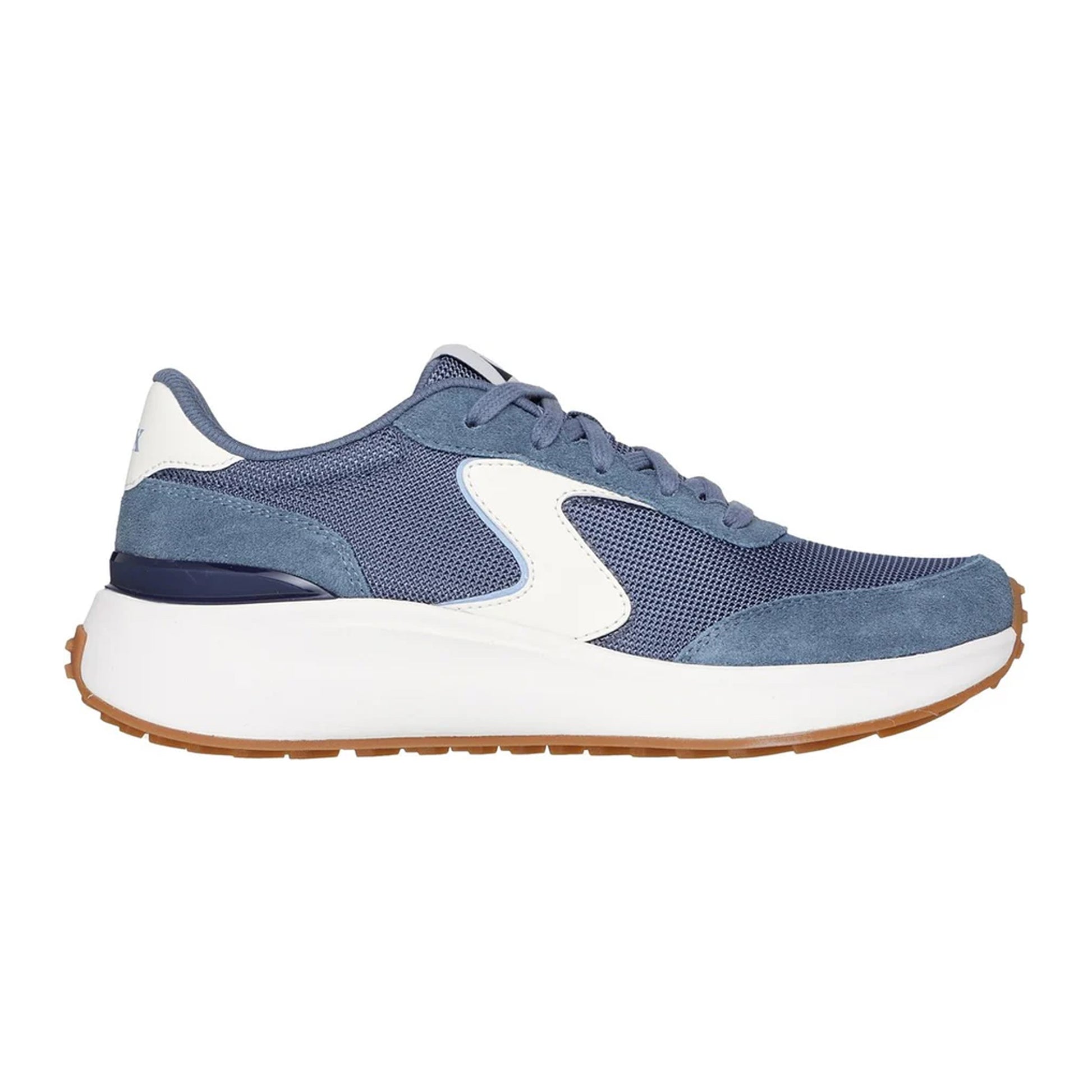 Navy - Lifestyle - Skechers Womens-Ladies BLVD Retro Suede Trainers