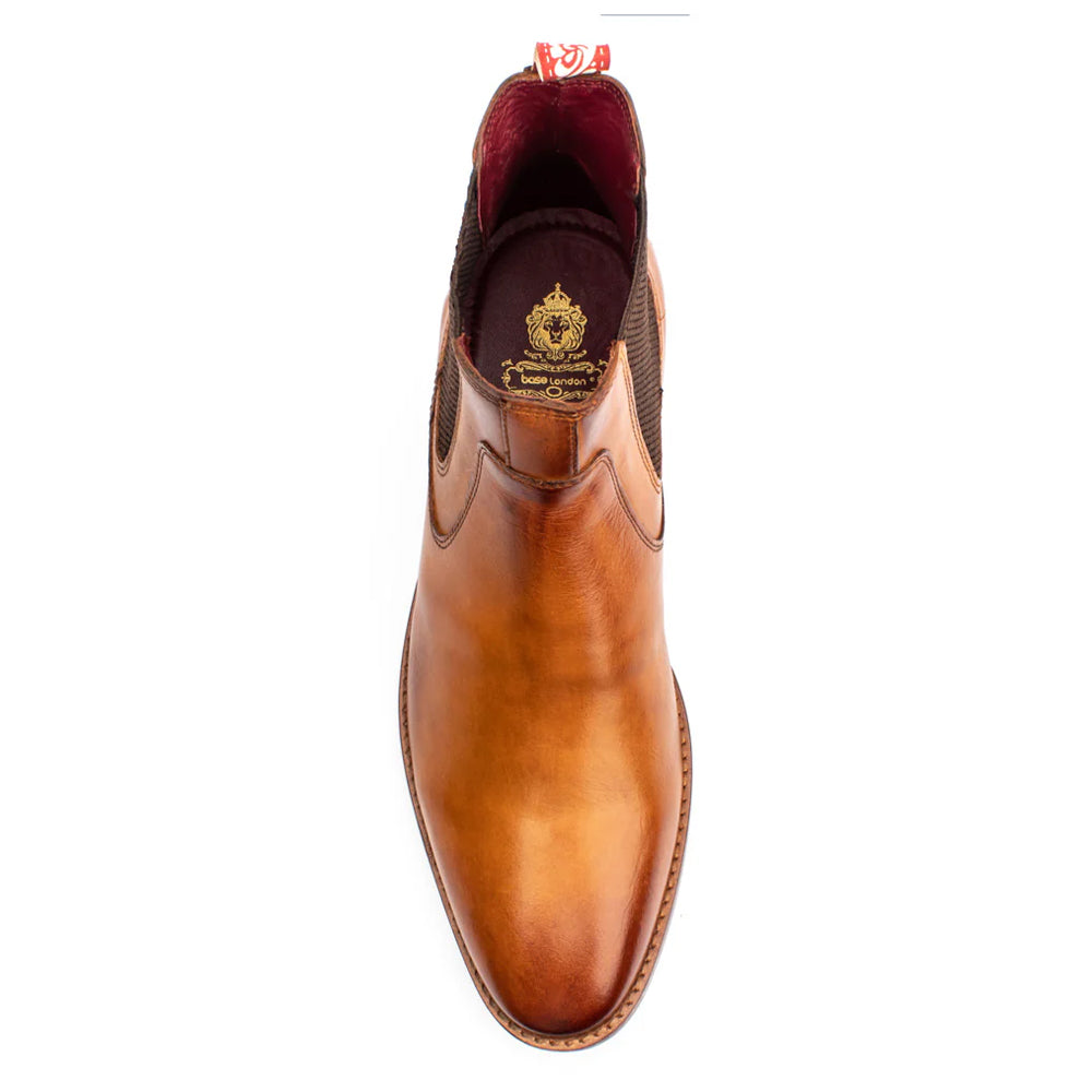 Tan - Lifestyle - Base London Mens Leather Chelsea Boots