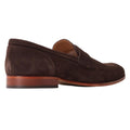 Burnt Brown - Back - Base London Mens Bruno Leather Penny Loafers