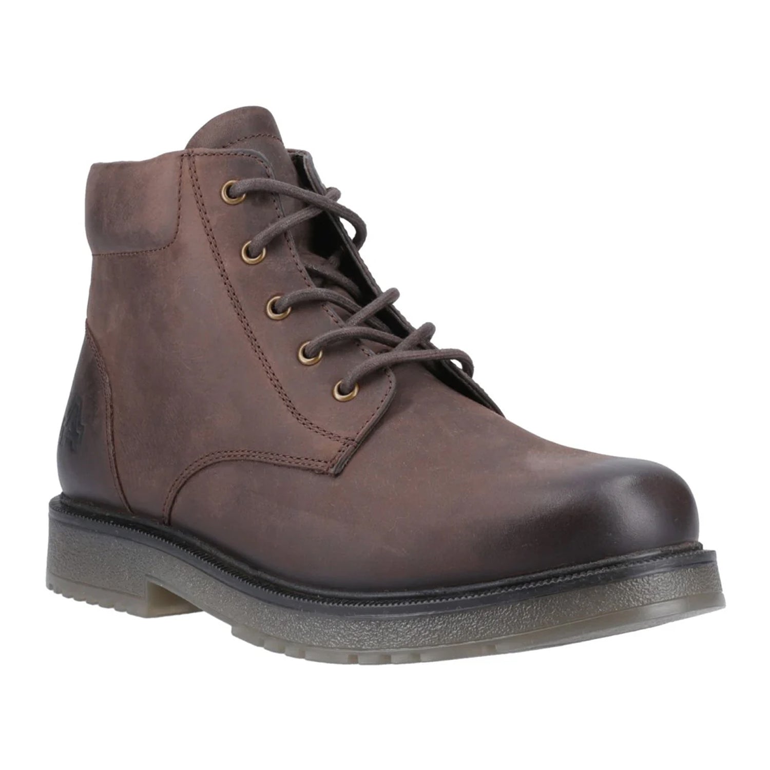 Brown - Front - Amblers Mens Bath Leather Boots