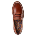 Burnt Tan - Pack Shot - Base London Mens Garfield Leather Penny Loafers