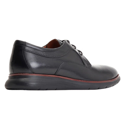 Black - Back - Base London Mens Wing Leather Derby Shoes