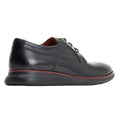 Black - Back - Base London Mens Wing Leather Derby Shoes